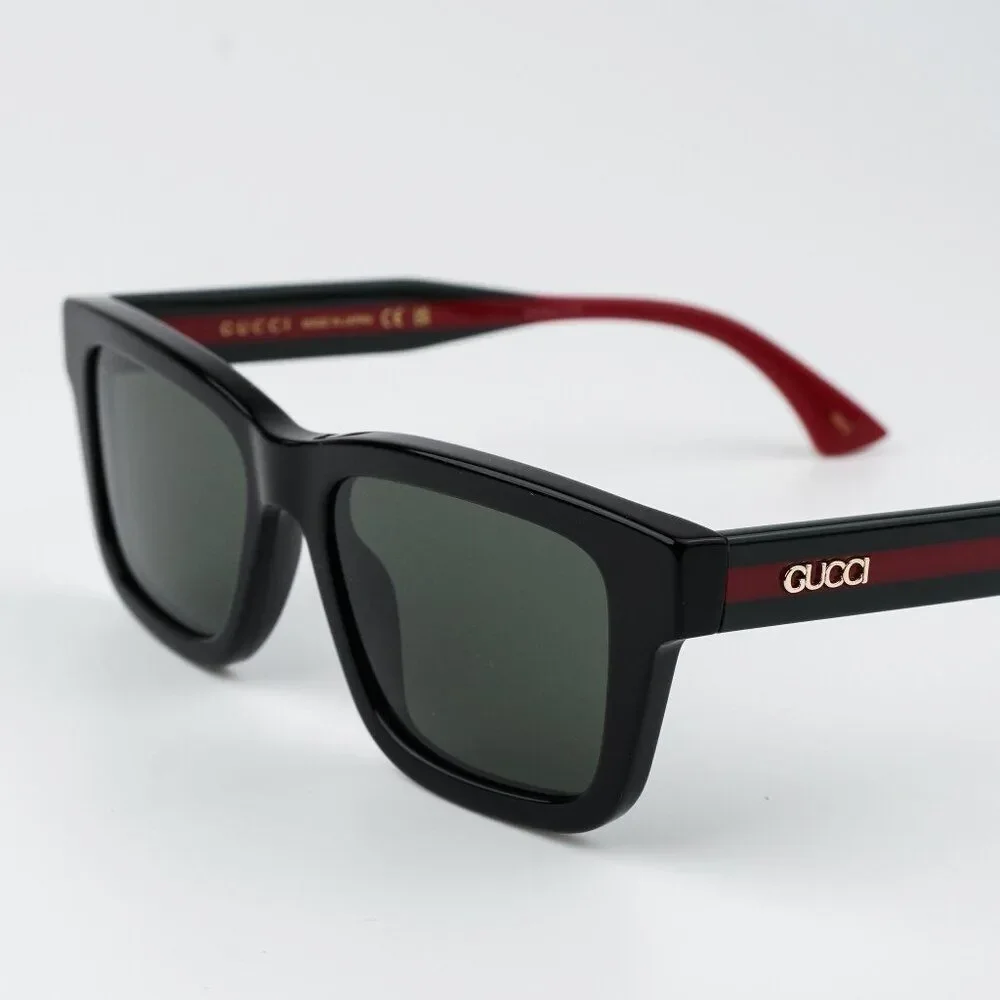 Gucci Men Sunglasses Black Green Grey Square GG1869S 001 BRAND NEW